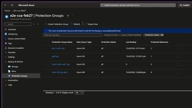 Definition von Sicherungsgruppen in Microsoft Azure.
