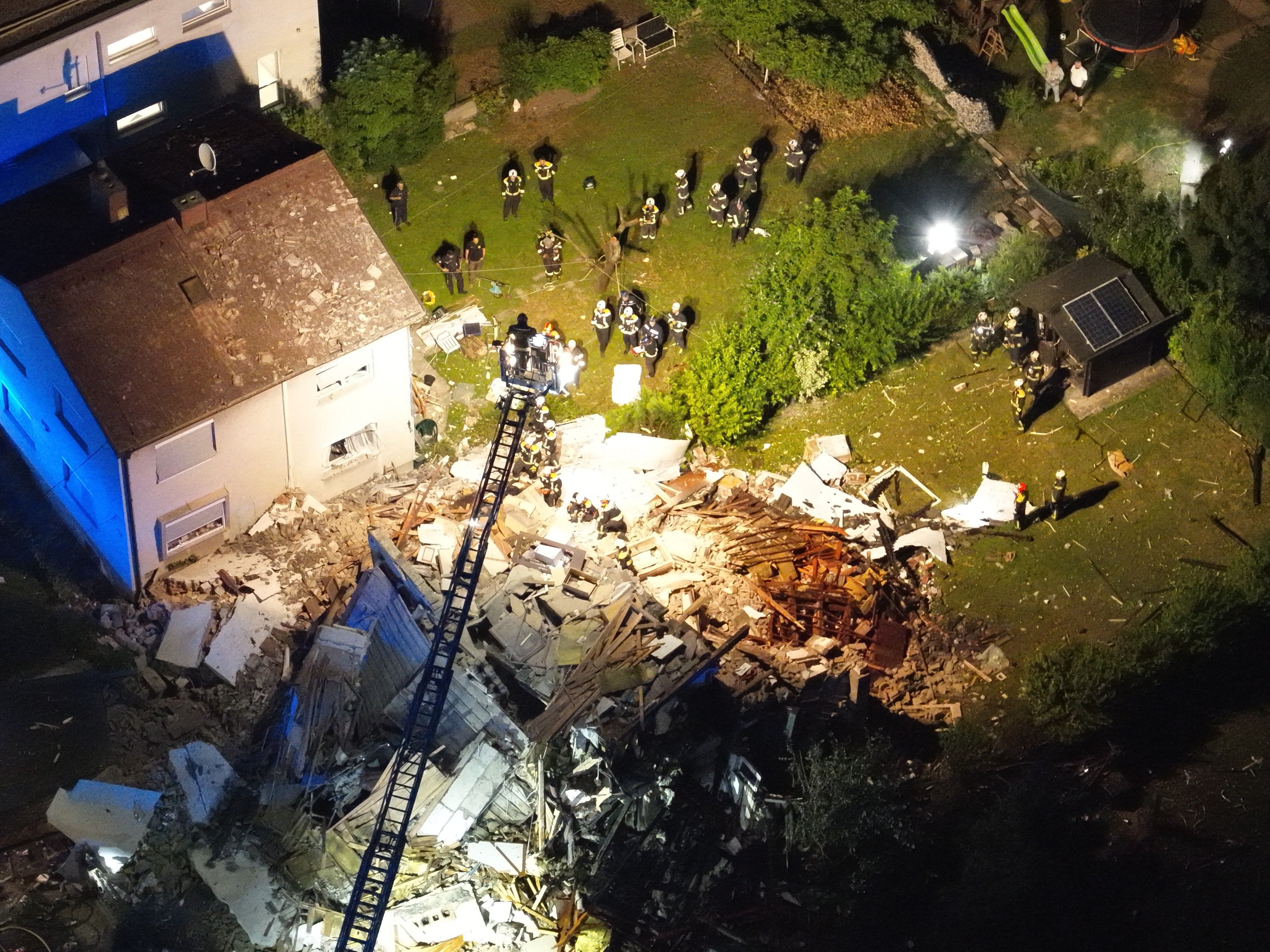 Großeinsatz nach einer Gasexplosion in Wien. 