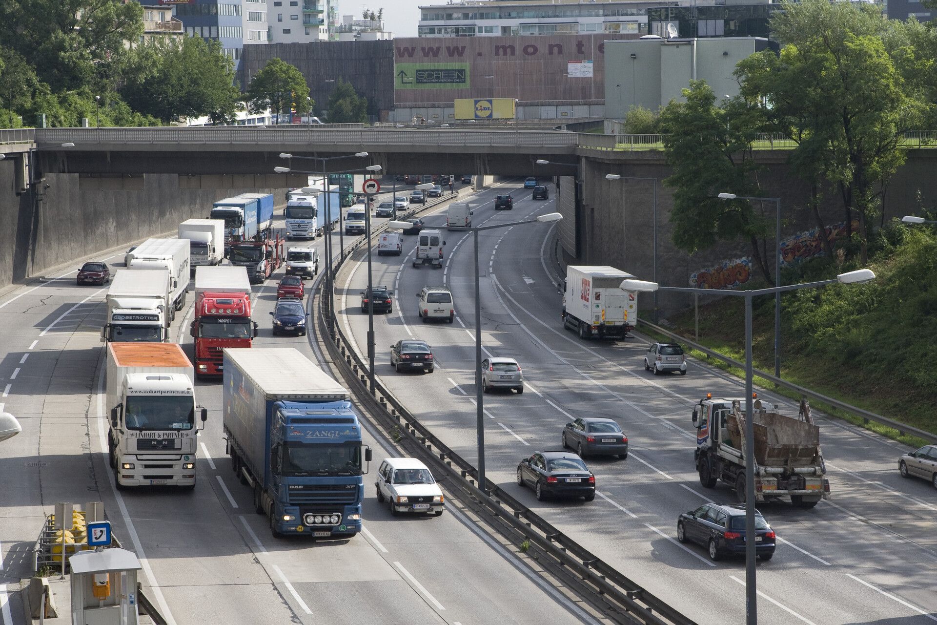 Die Südosttangente A23 ist wieder in beide Richtungen vollständig befahrbar. Archivbild.  