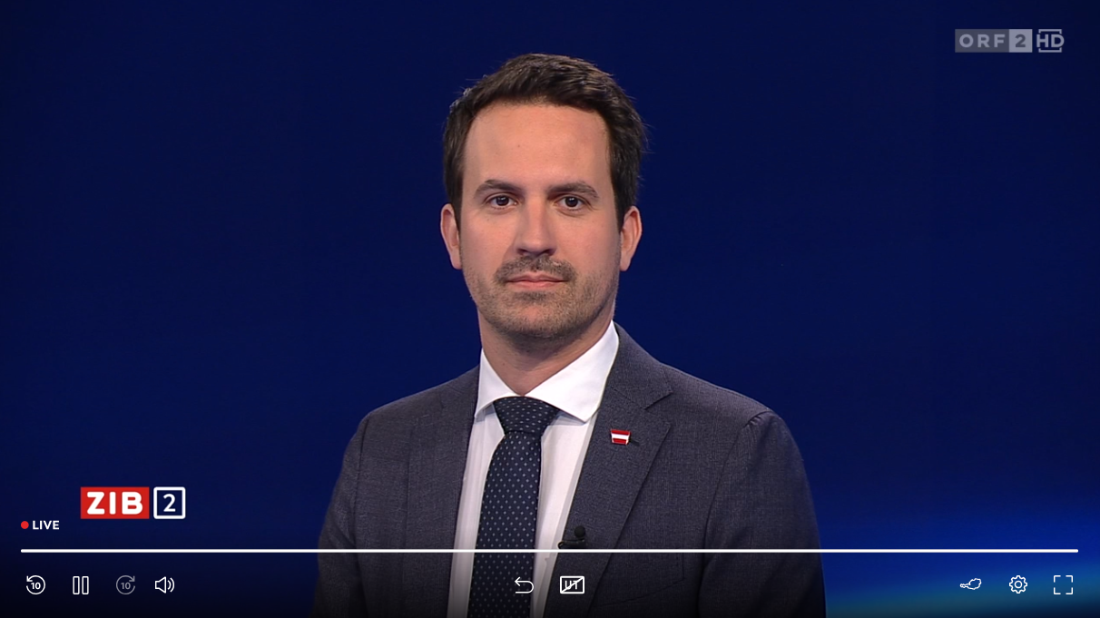 Bildungsminister Christoph Wiederkehr (NEOS) in der 