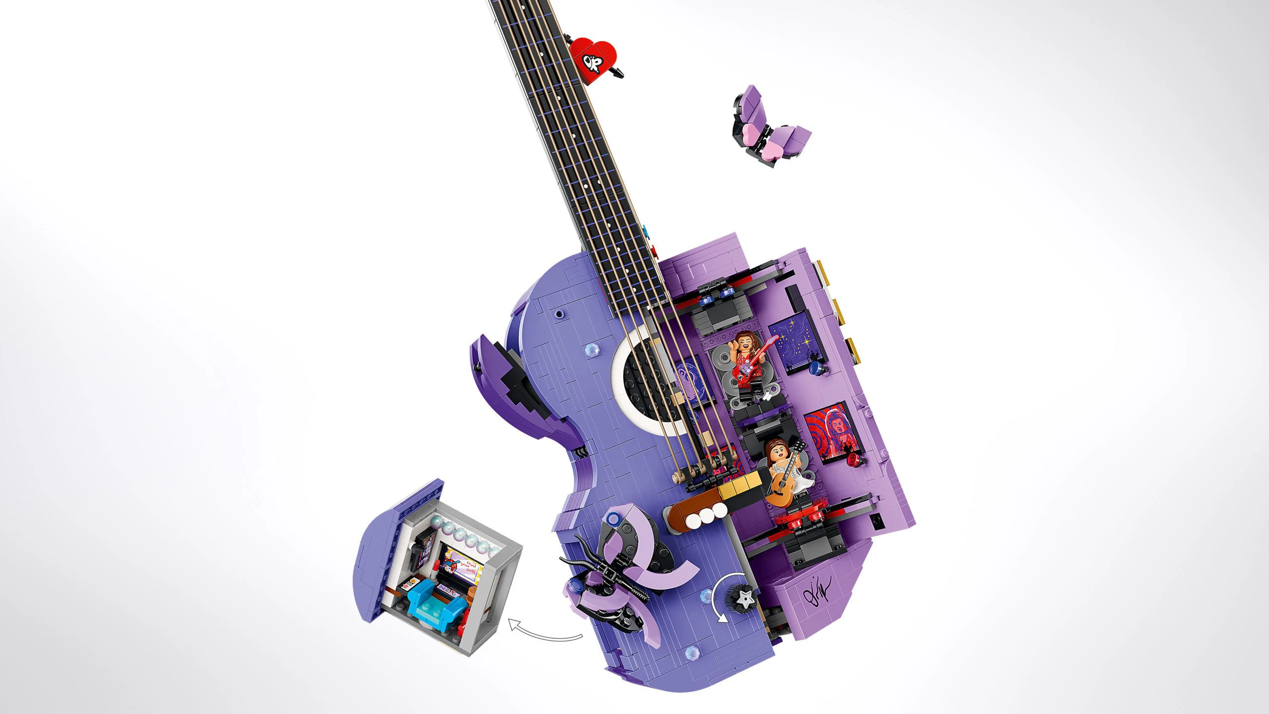 Das umfangreichste Set der Reihe ist die "LEGO Editions Olivia Rodrigos Gitarre". Sie setzt sich aus 1.228 Teilen zusammen.
