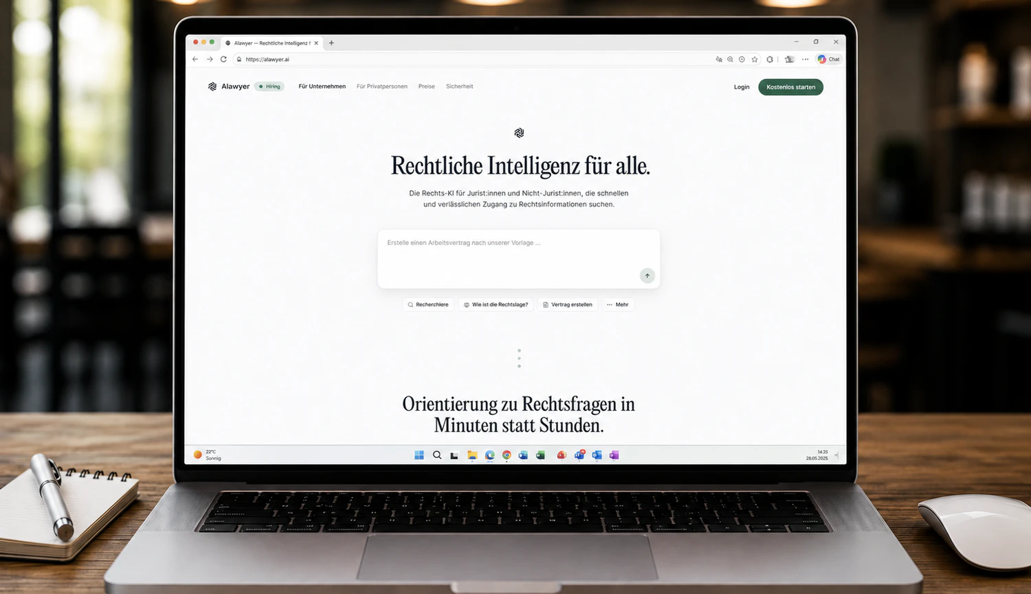 Alawyer in Österreich gestartet: Neue KI erklärt Gesetze verständlich.