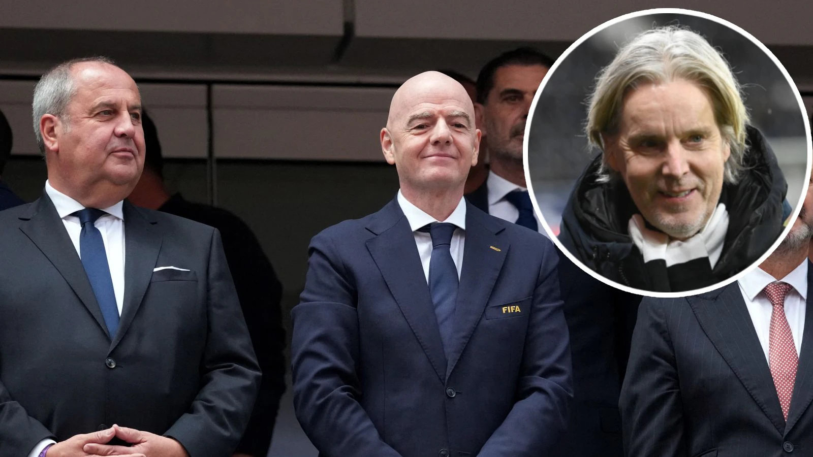 Erwin Pröll und Gianni Infantino beim Spiel Österreich-Spanien. 