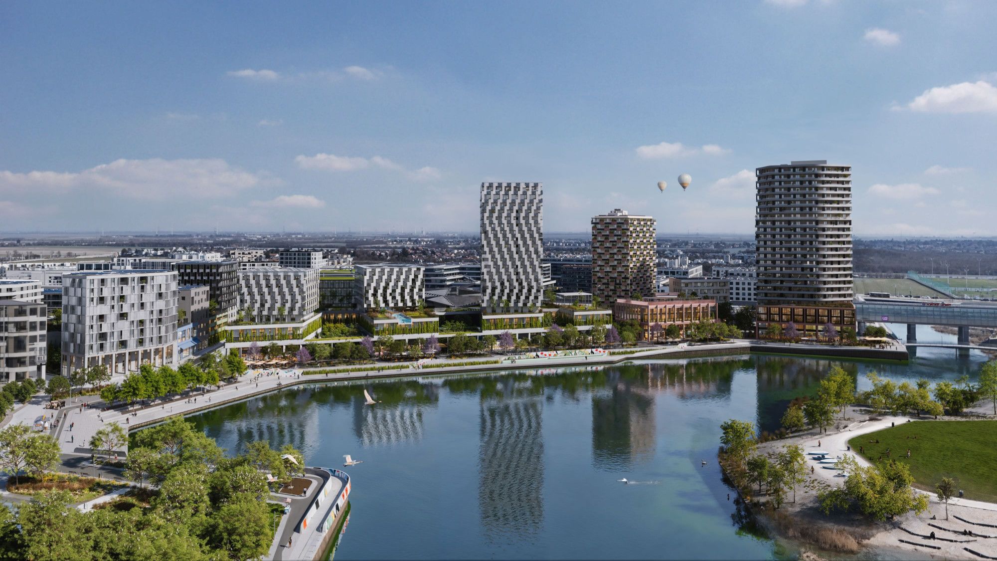 So soll die neue Uferpromenade am Asperner See aussehen.