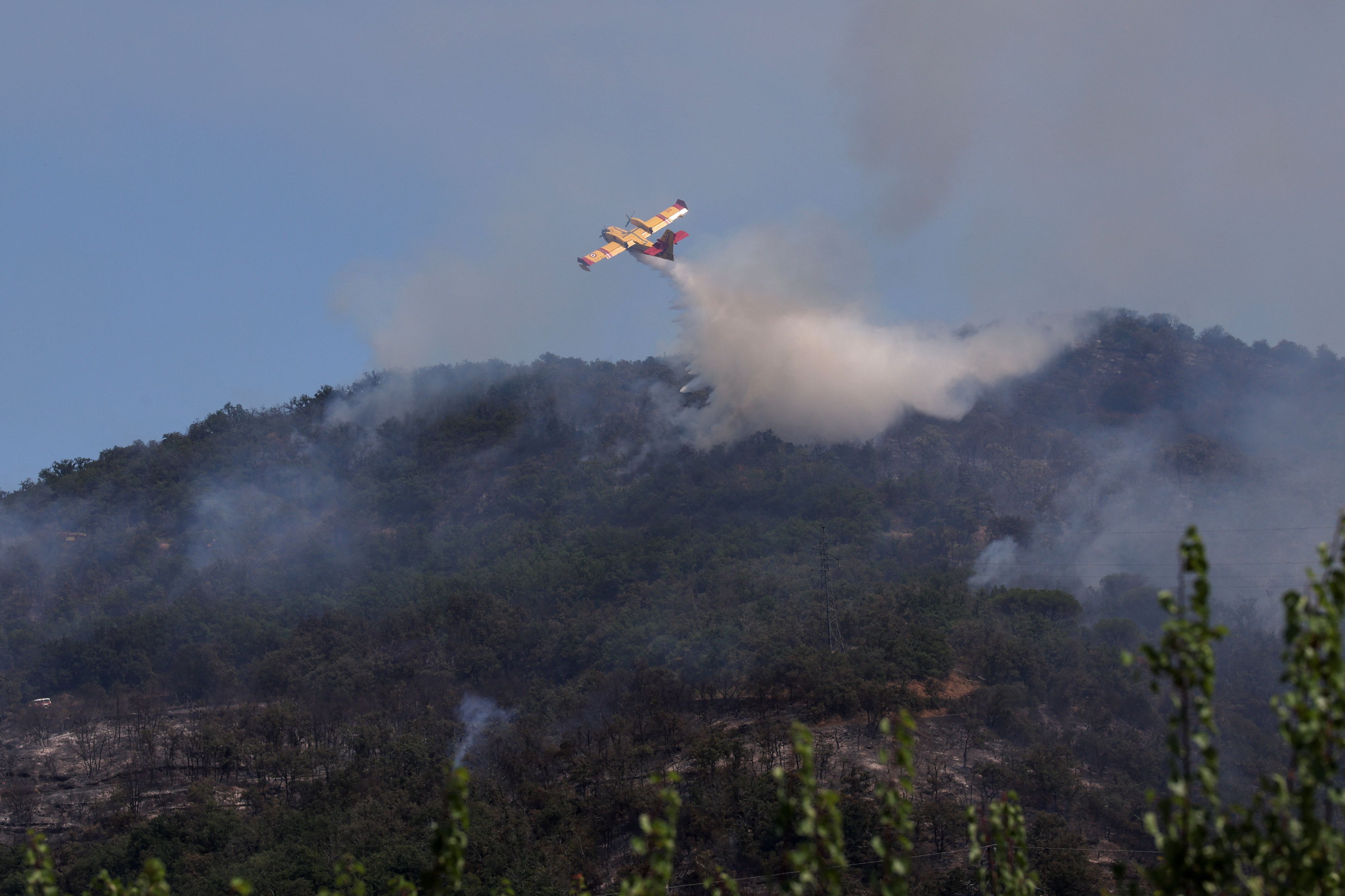 Im Süden Frankreich toben aktuell heftige Waldbrände. Die Behörden stehen im Großeinsatz. 