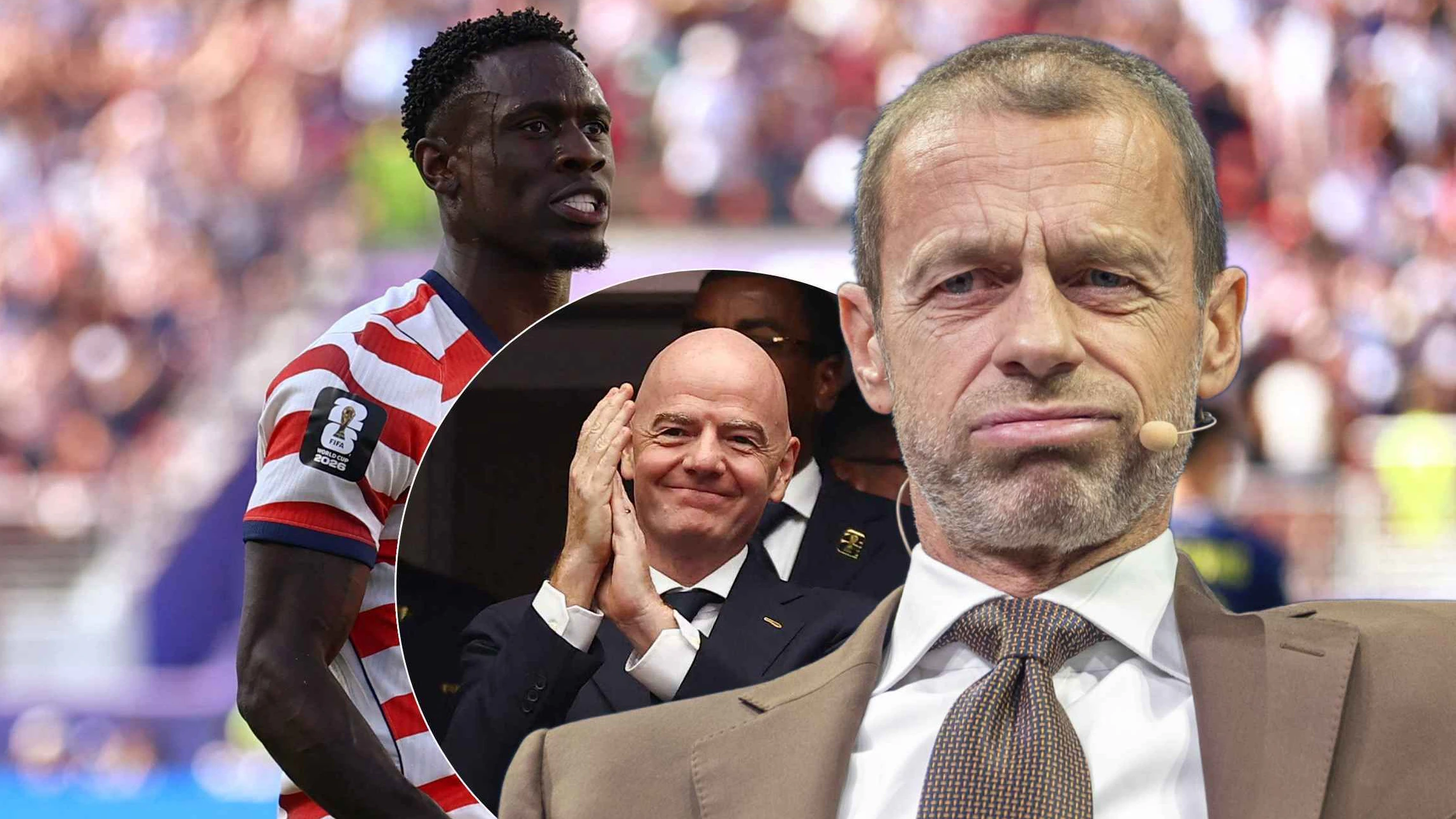 Die UEFA (rechts im Bild Boss Ceferin) kann die FIFA-Entscheidung im "Fall Balogun" nicht nachvollziehen.