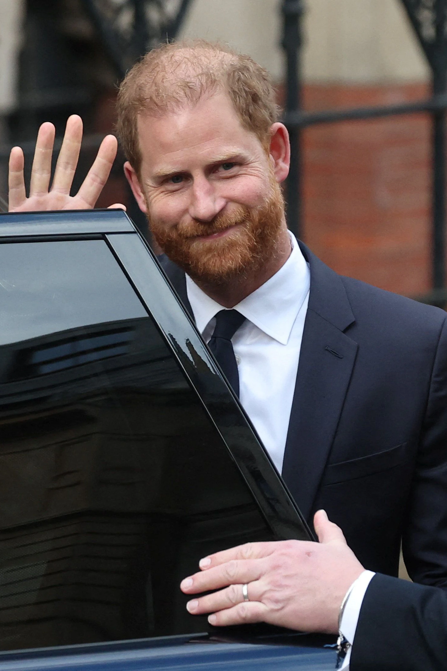 Britain's Prince Harry leaves High Court on the day of the first week of a nine-week trial lawsuit against Associated Newspapers, publisher of the Daily Mail, which Britain's Prince Harry and others are suing over allegations of privacy breaches dating back 30 years, in London, Britain, January 20, 2026. REUTERS/Toby Melville