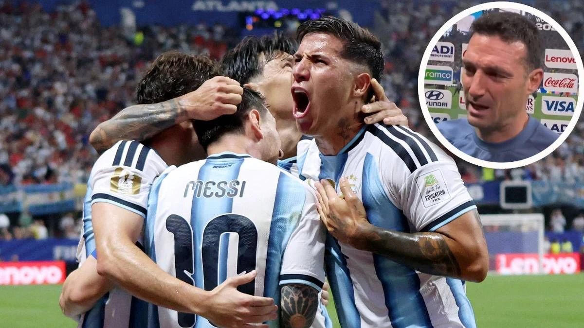 Argentiniens Teamchef Lionel Scaloni war nach dem Zitter-Aufstieg völlig fertig. 