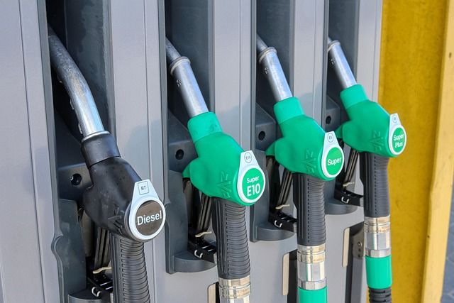 Zapfsäulen an der Tankstelle