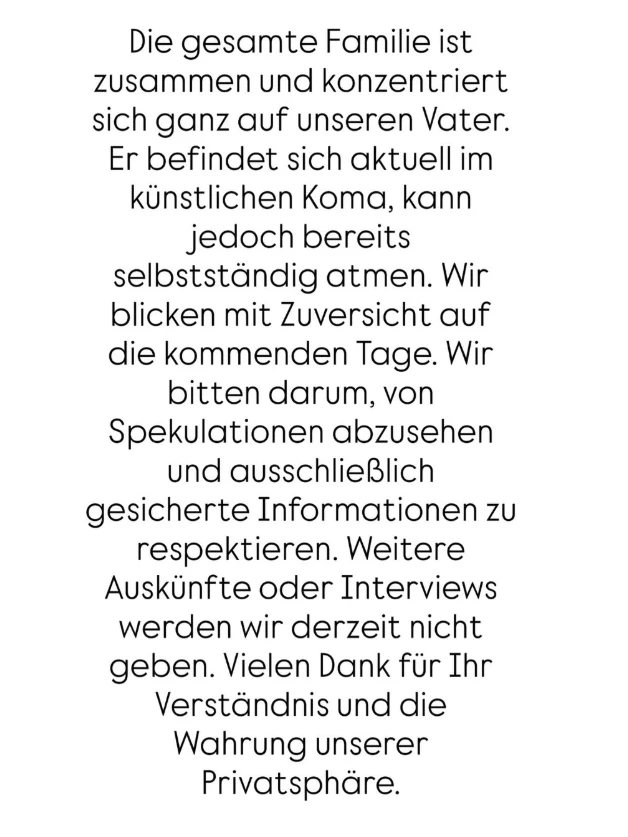 Große Sorge um Ralph Siegel – jetzt meldet sich seine Familie