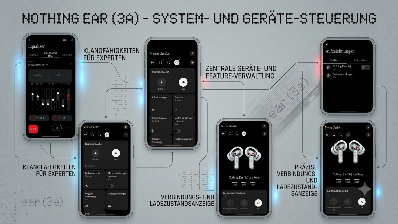 Die Nothing-X-App wurde deutlich erweitert und bietet unter anderem einen 8-Band-Equalizer, Transkripte und neue Personalisierungsfunktionen.