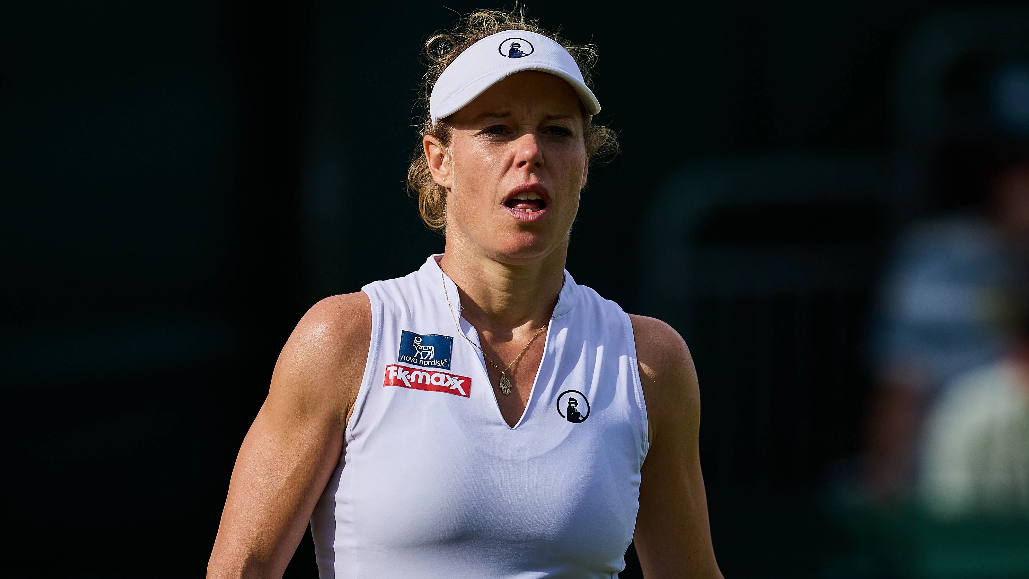 July 1, 2026, London, London, Great Britain: Laura Siegemund of Germany during The Championships Wimbledon Tennis 2026: Grand Slam: The Championships Wimbledon: 2nd Day: 1st RD: MERTENS 6:2 6:4 SIEGEMUND PUBLICATIONxINxGERxSUIxAUTxONLY - ZUMAs343 20260701_zsp_s343_300 Copyright: xMathiasxSchulzx