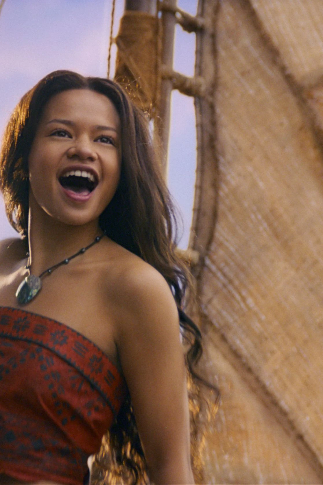 Catherina Laga'aia als Vaiana in Disney's gleichnamiger Live-Action-Version des eigenen Animationsfilms