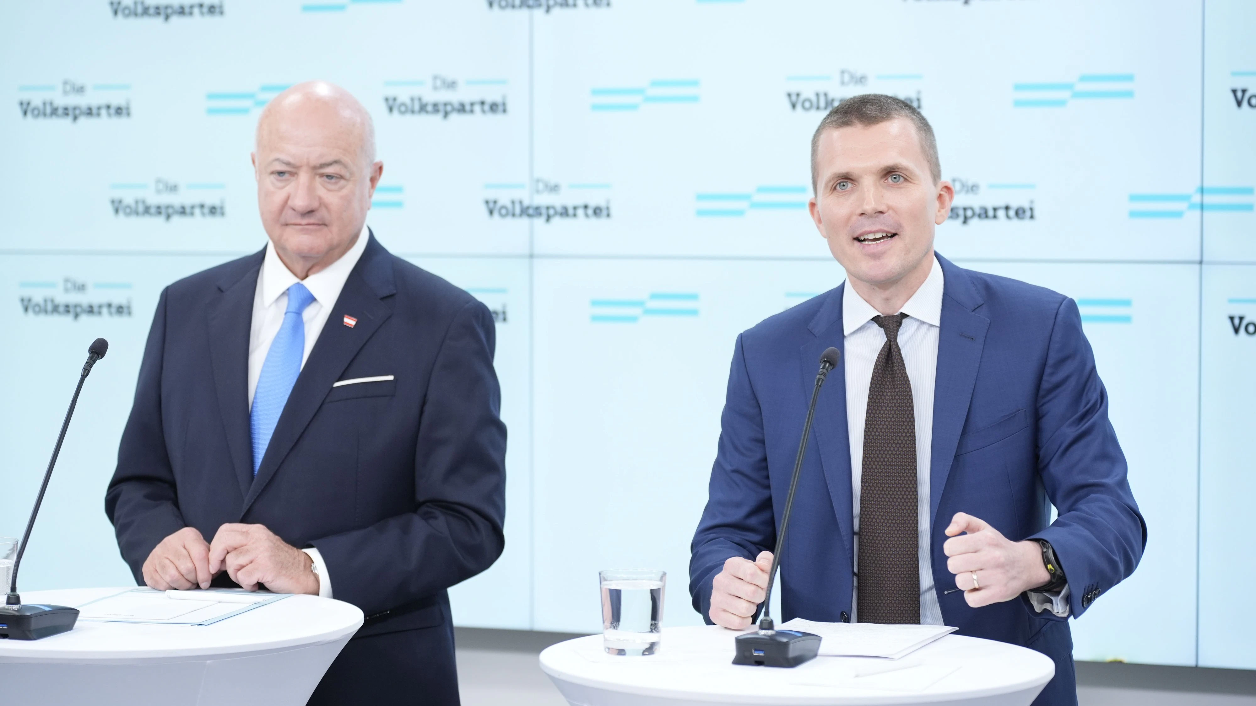 Bundeskanzler Christian Stocker und der neue ÖVP-Generalsekretär Markus Gstöttner