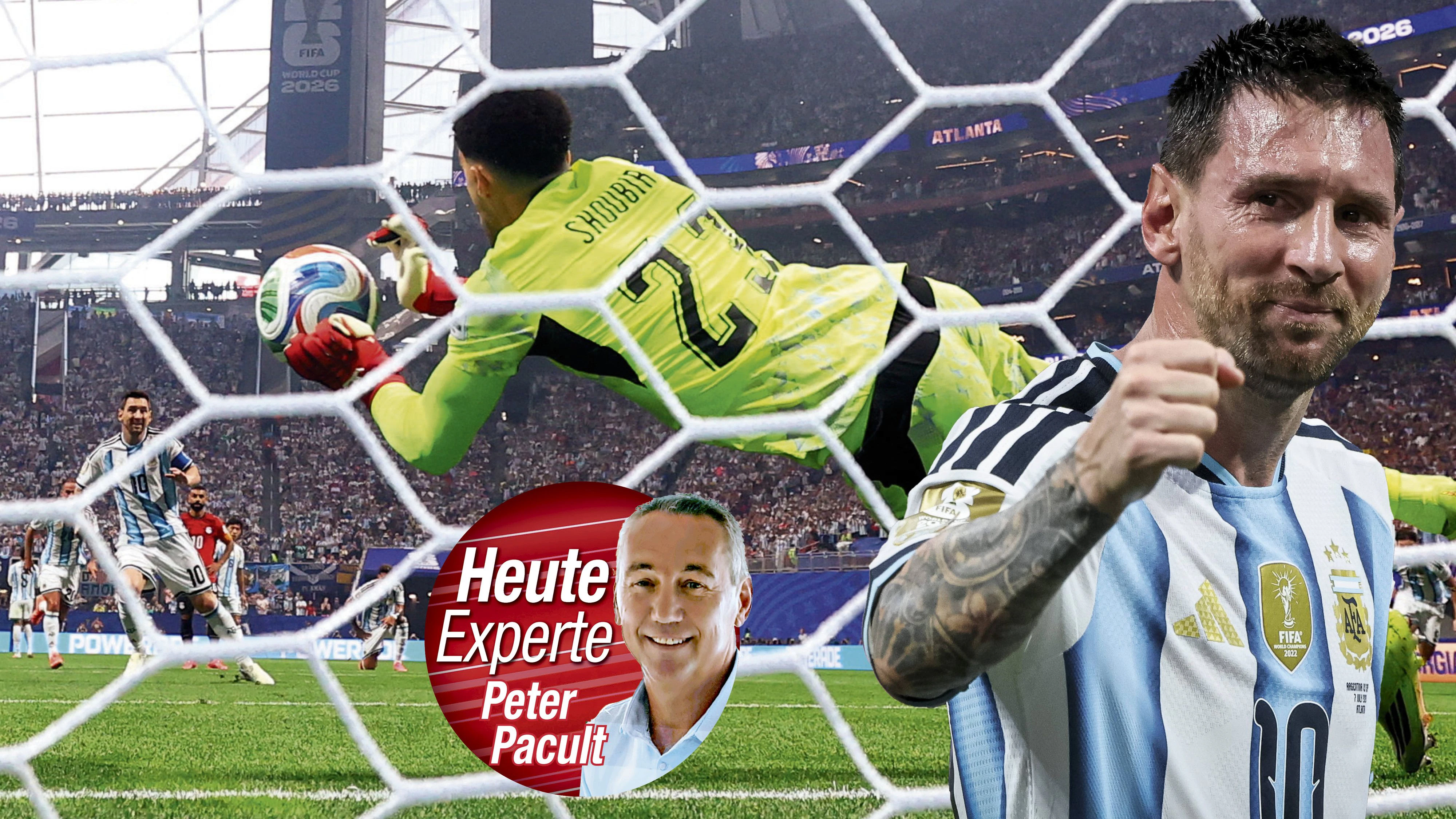 Lionel Messi verschießt erst einen Elfmeter, führt dann Argentinien zum Sieg gegen Ägypten.