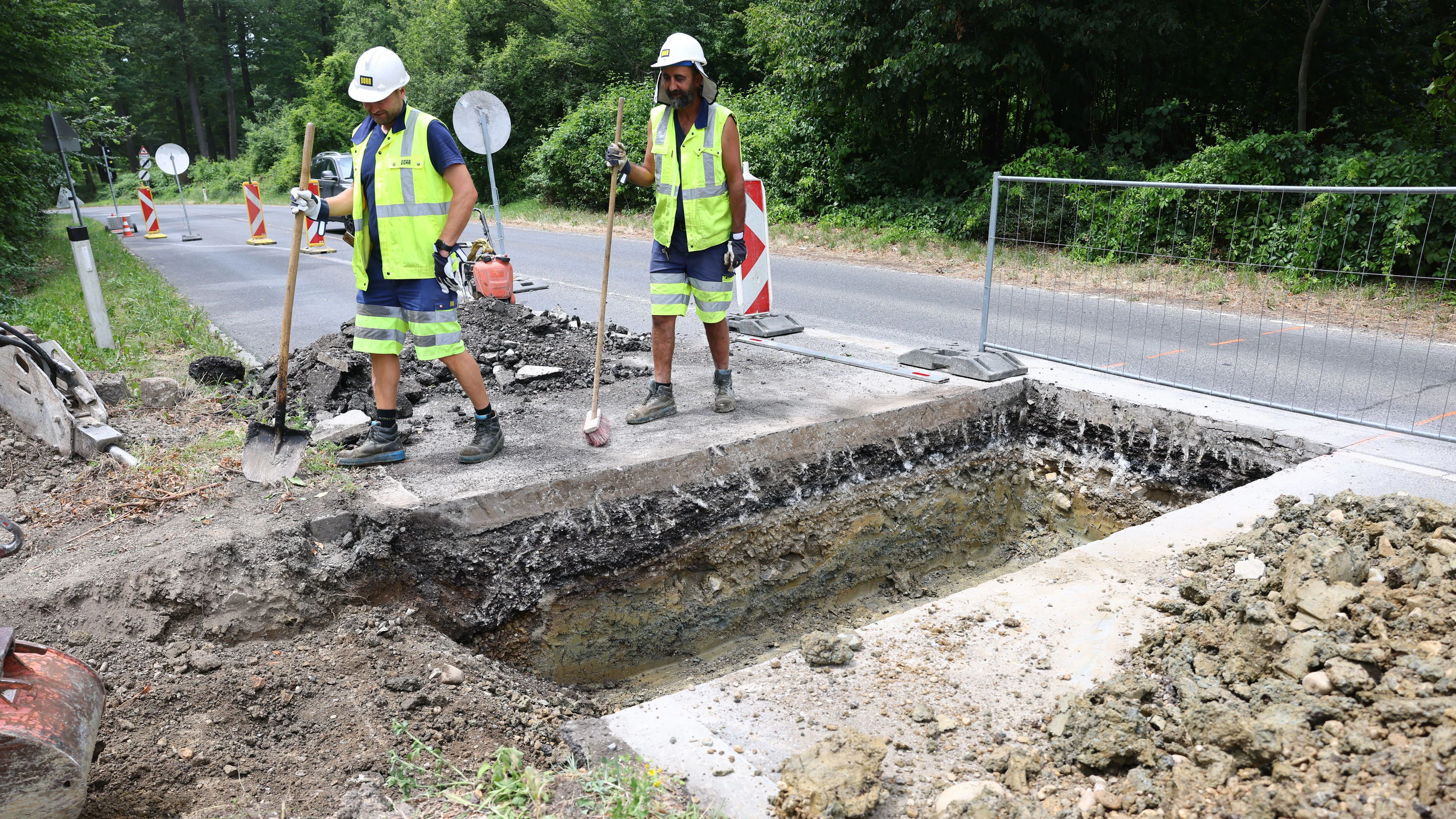 Bauarbeiten Amphibientunnel Amundsenstraße