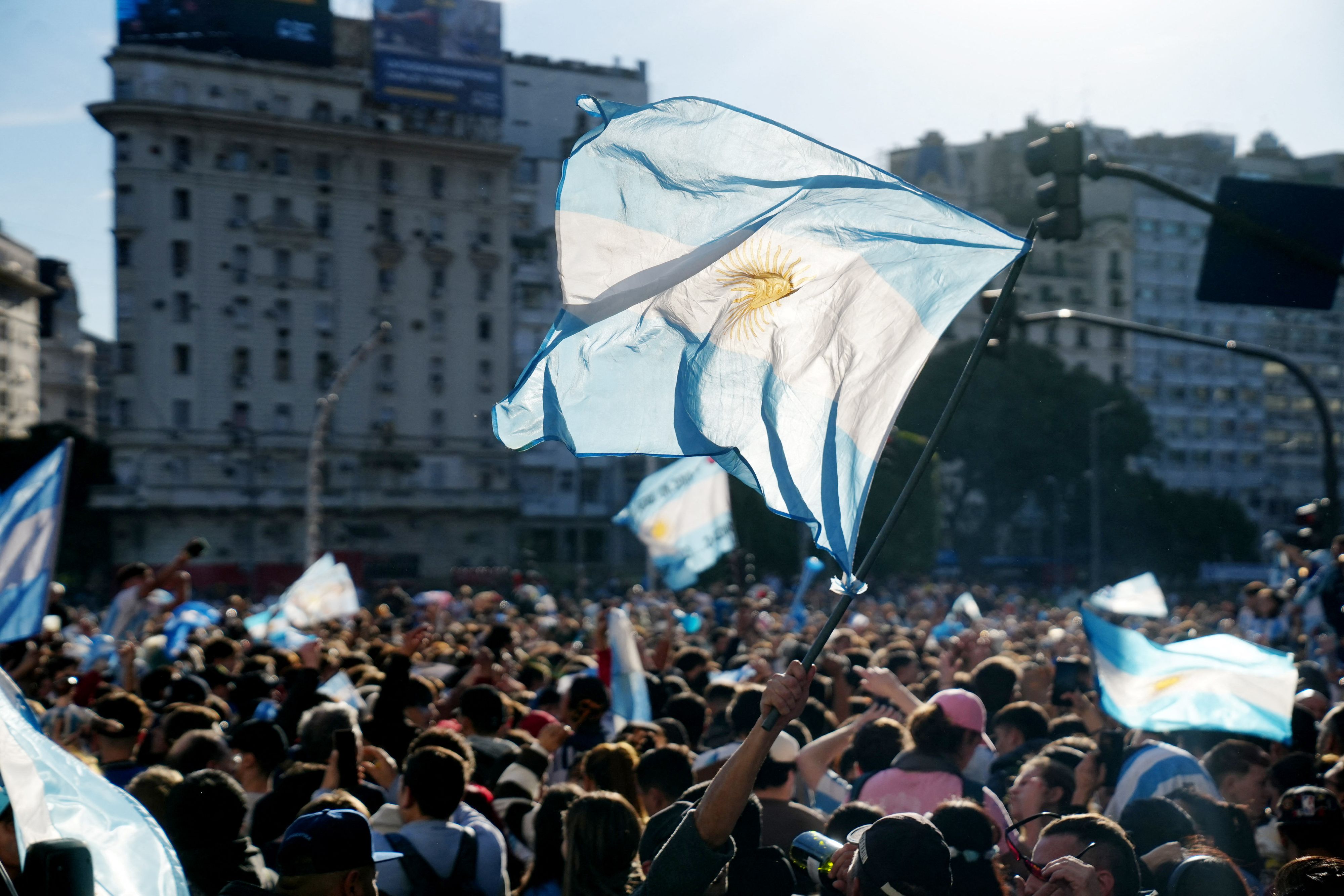 Argentinier feierten in den Straßen von Buenos Aires