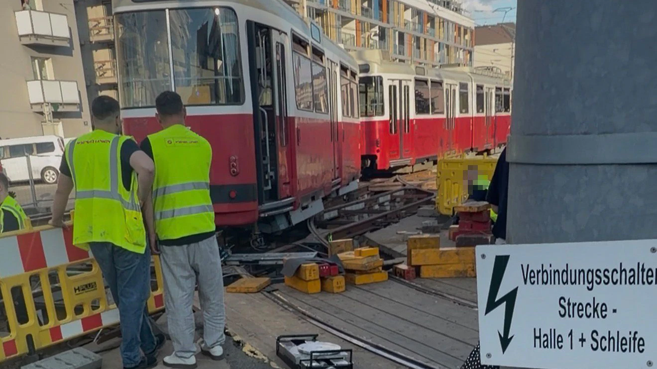 Straßenbahn in Simmering entgleist