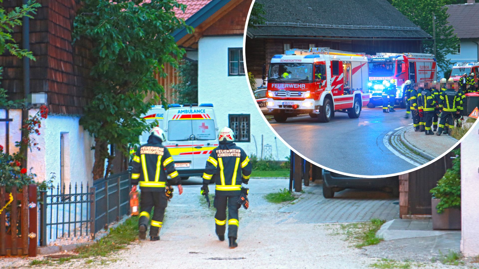 Fünf Feuerwehren rückten aus, um das Mädchen zu befreien.