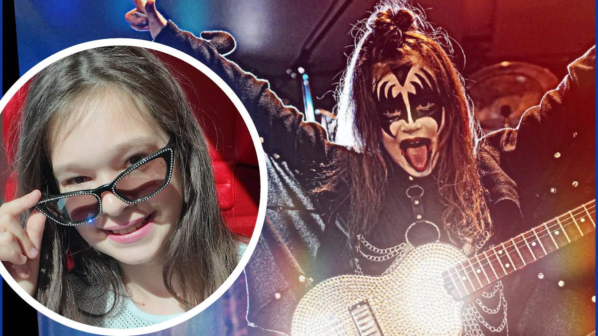 KISS-Rocker auf der Bühne, doch jetzt sucht Xena Morgana verzweifelt ihre Brille.
