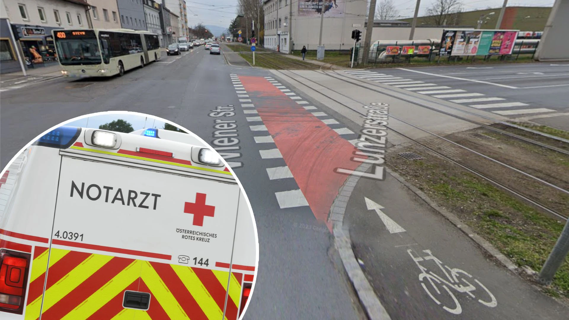 Der Lkw-Lenker wollte hier rechts in die Lunzerstraße abbiegen, erfasste dabei die Radfahrerin. (Symbolbild)