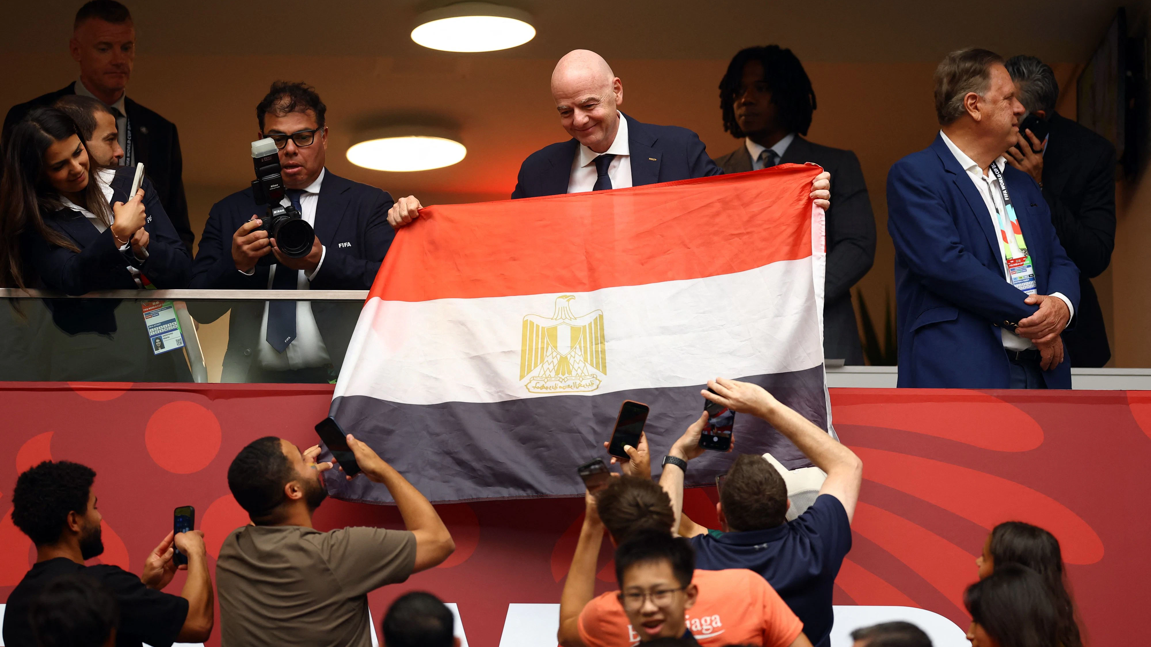 FIFA-Präsident Gianni Infantino während des Spiels zwischen der Schweiz und Kolumbien. 