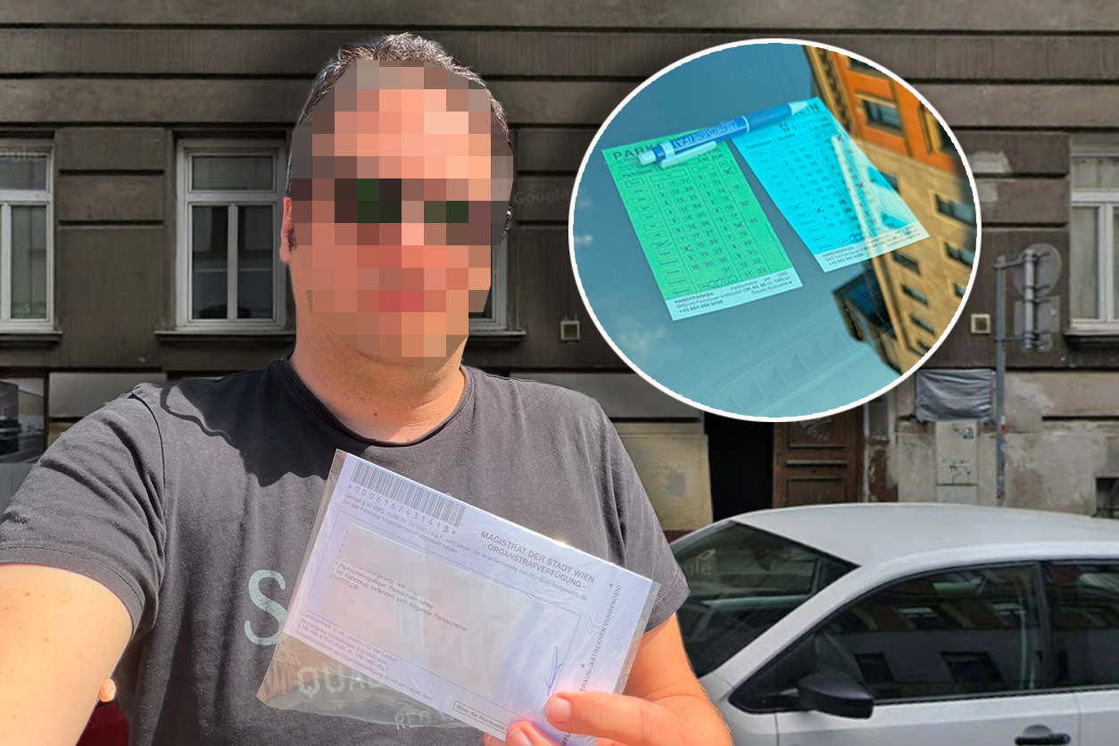 Anton ist verärgert – er kassiert eine Strafe aufgrund veralteter Parkscheine.