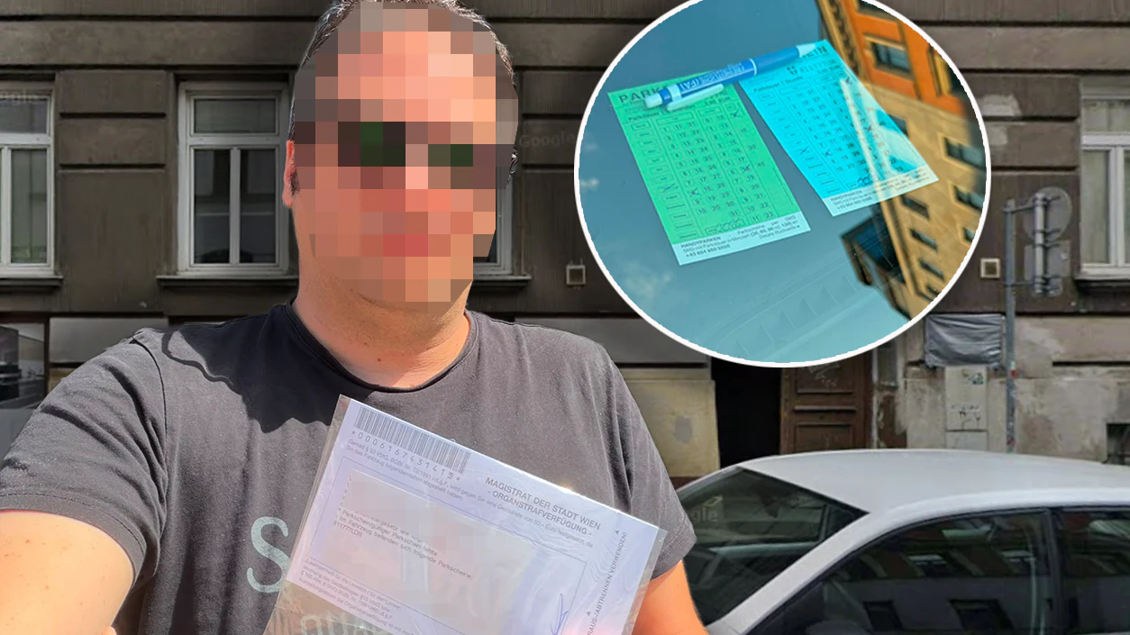 Oliver ist verärgert – er kassiert eine Strafe aufgrund veralteter Parkscheine.