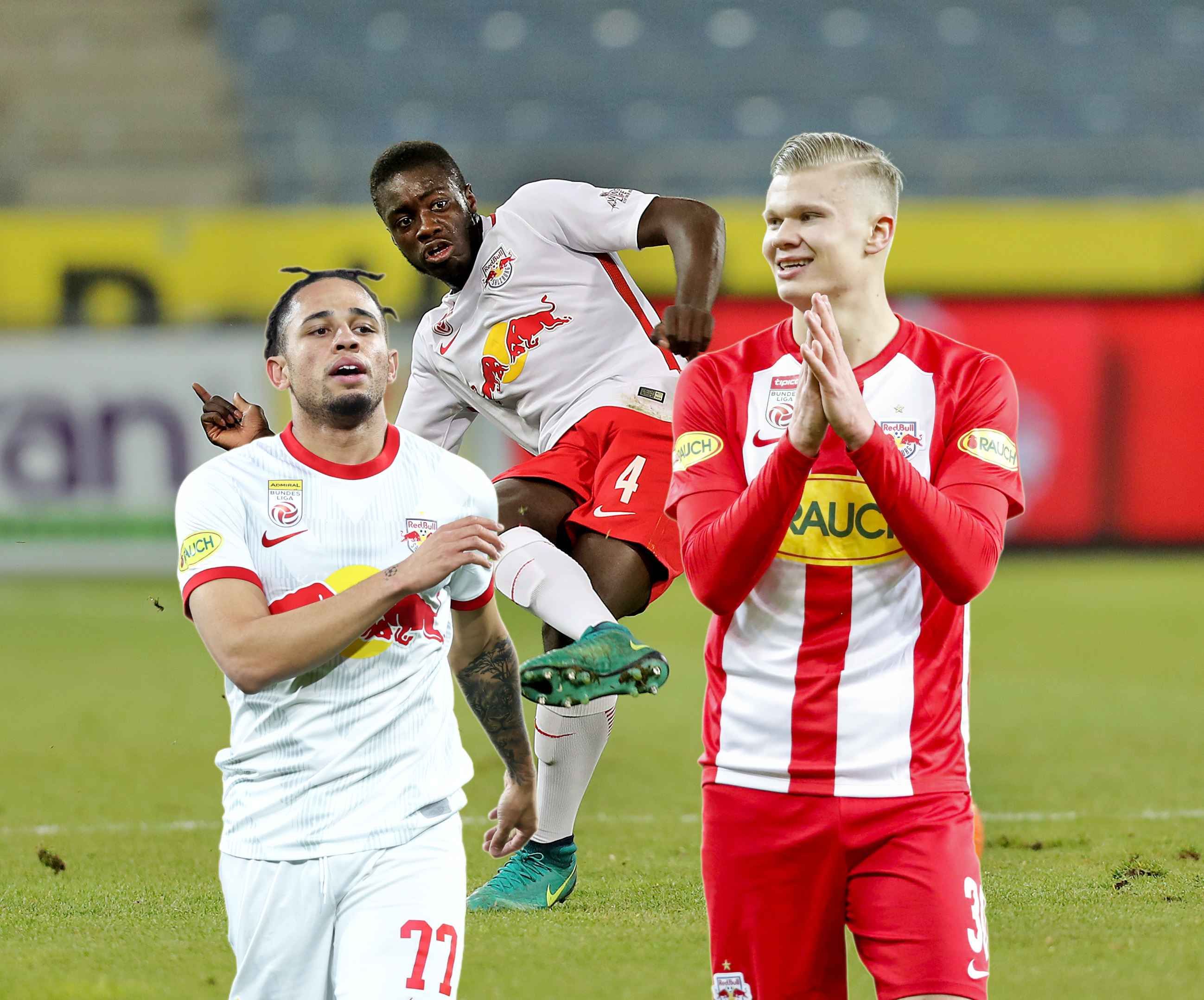 Okafor, Upamecano und Haaland spielten einst bei Red Bull Salzburg.