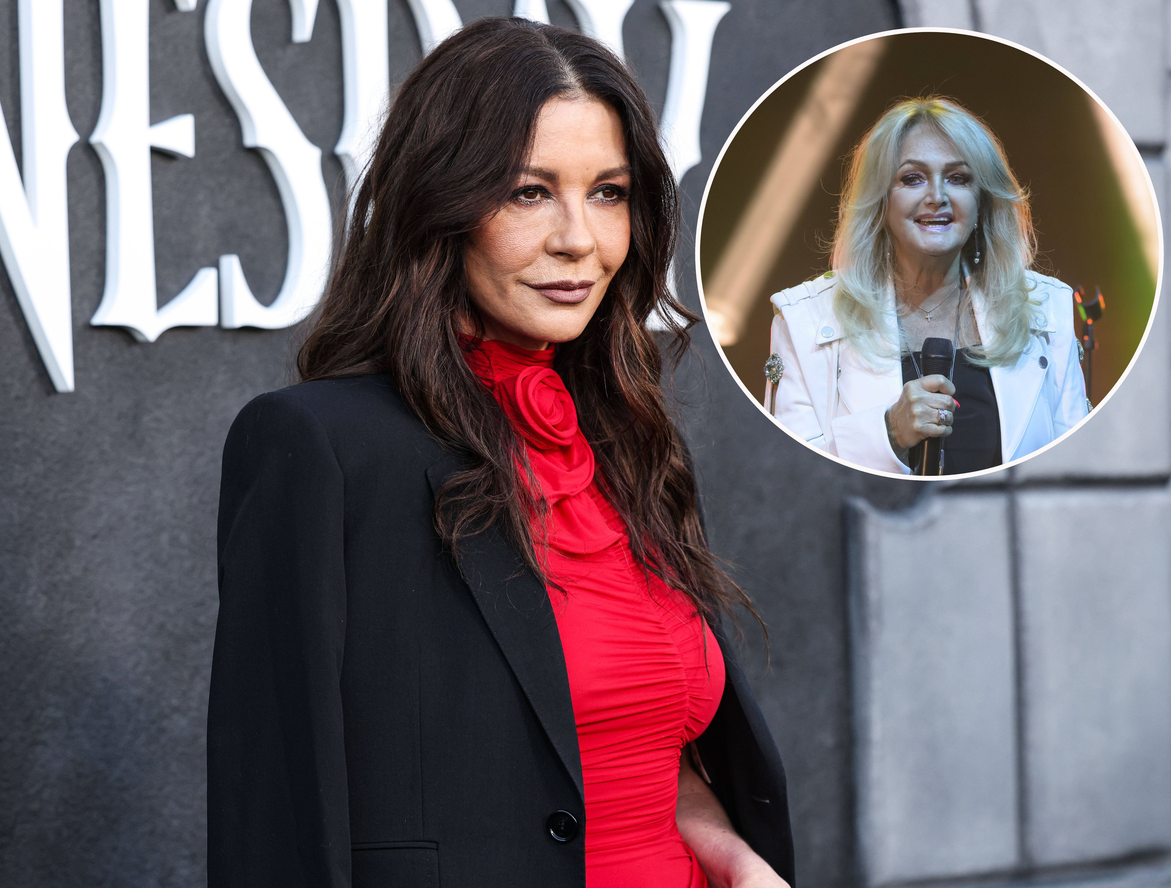 Catherine Zeta-Jones trauert um ihre Cousine Bonnie Tyler (v.l.).