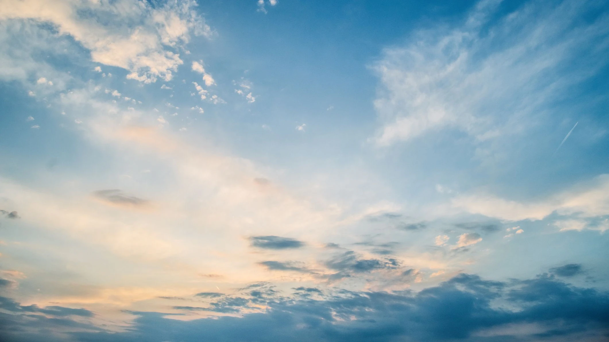 Clouds in the sky in sunset