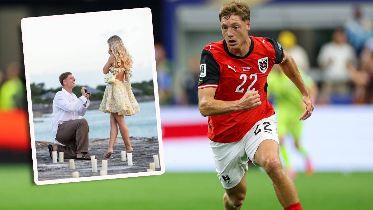 Österreichs Teamspieler Alexander Prass ging vor seiner Lisa auf die Knie. 
