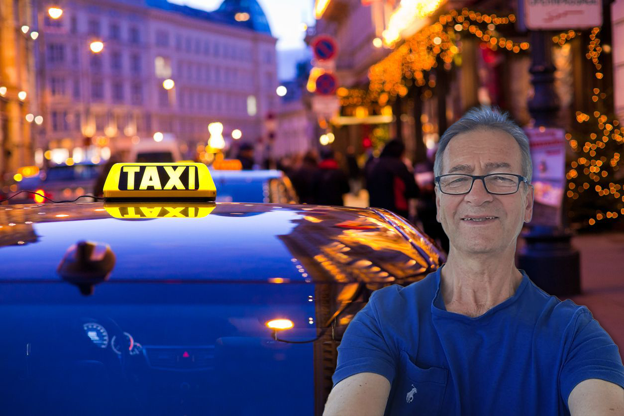 Erich (70) ist verärgert über die Wiener Taxilenker. 