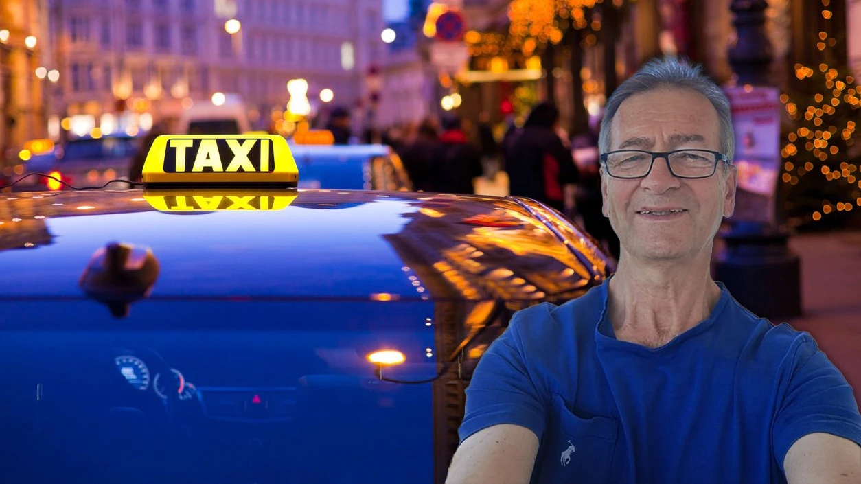 Erich (70) ist verärgert über die Wiener Taxilenker. 