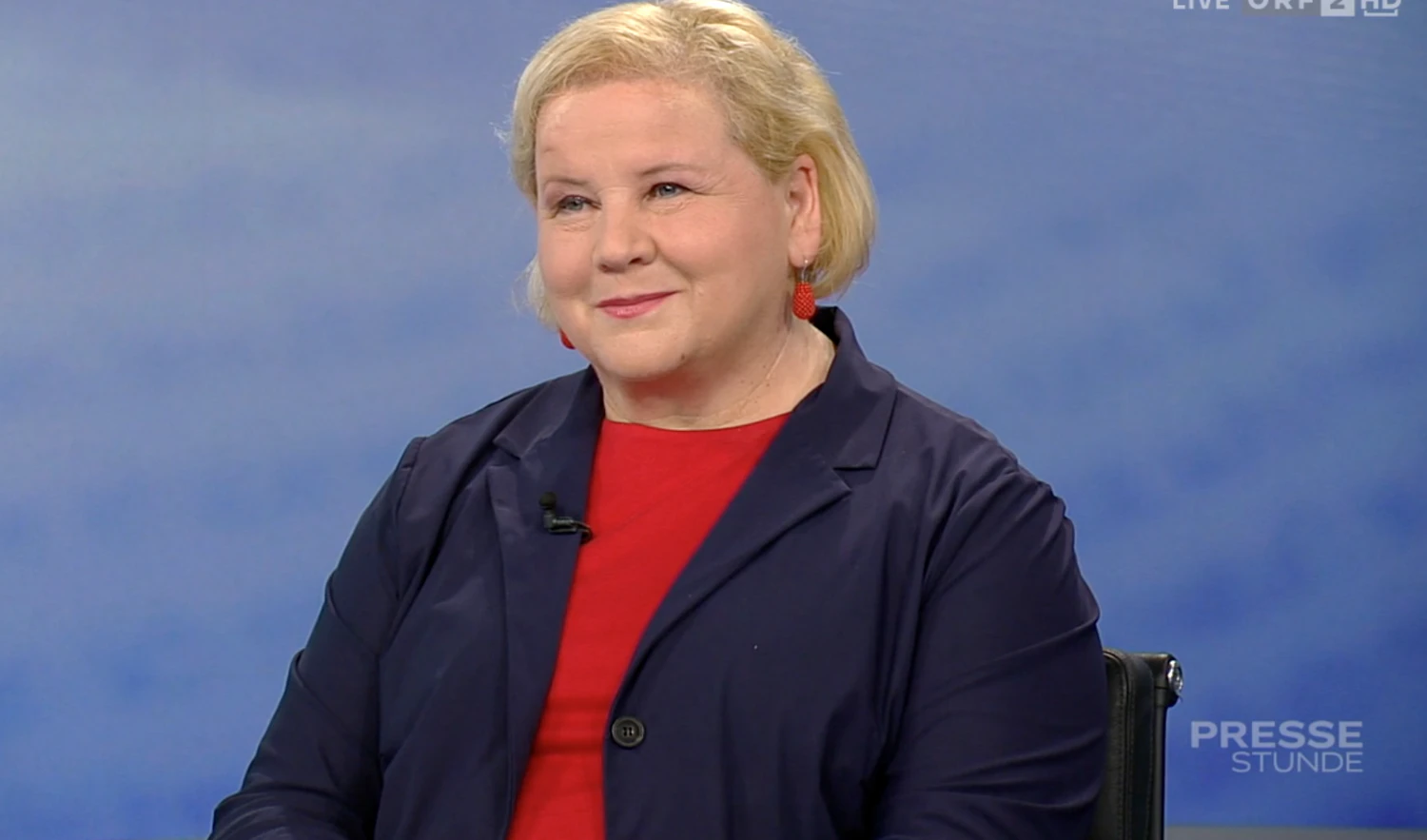 Gesundheitsministerin Korinna Schumann (SPÖ) war zu Gast in der ORF-Pressestunde am 12. Juli.