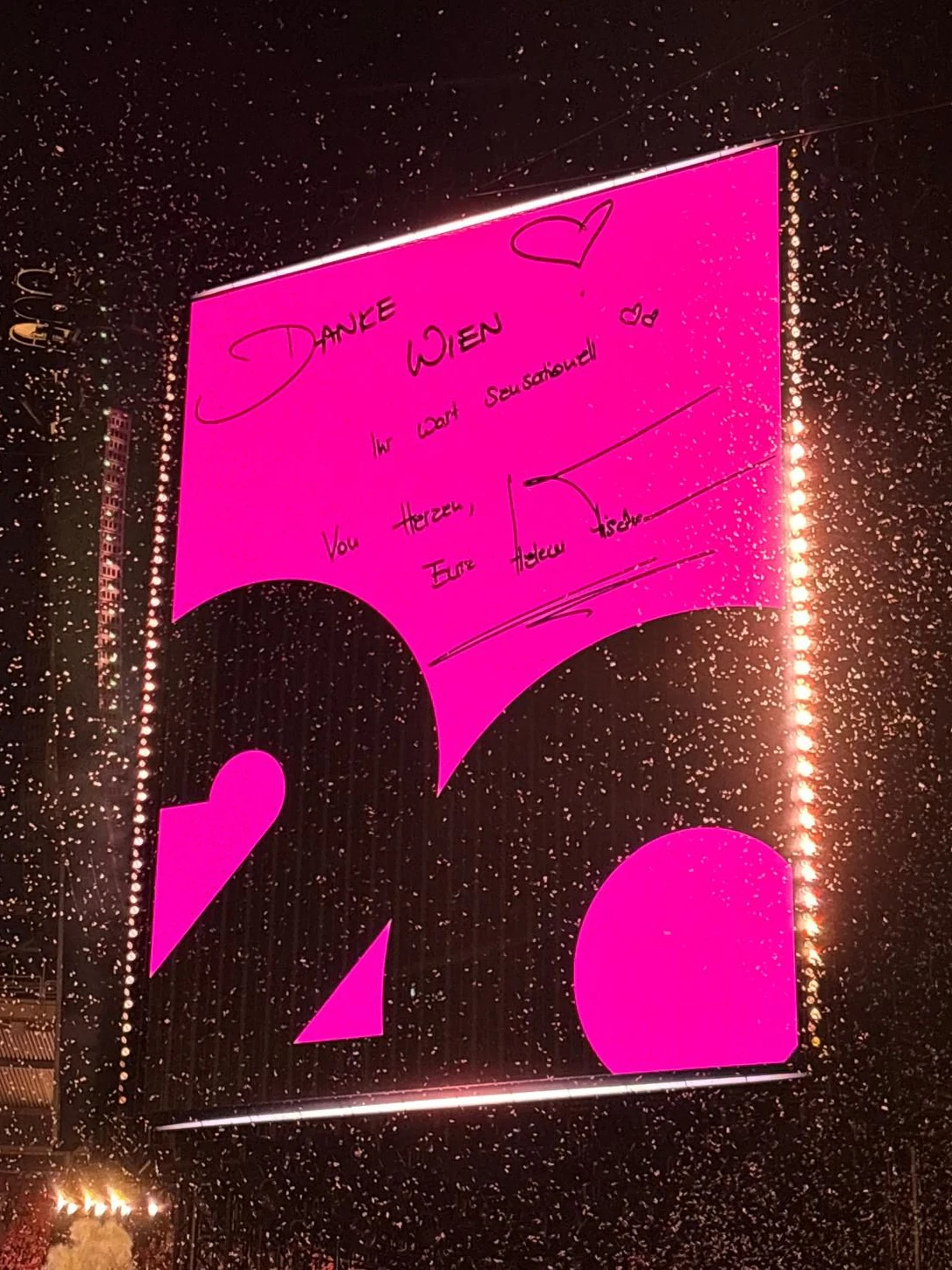 Helene Fischer schrieb persönliche Zeilen an ihre Wiener Fans.