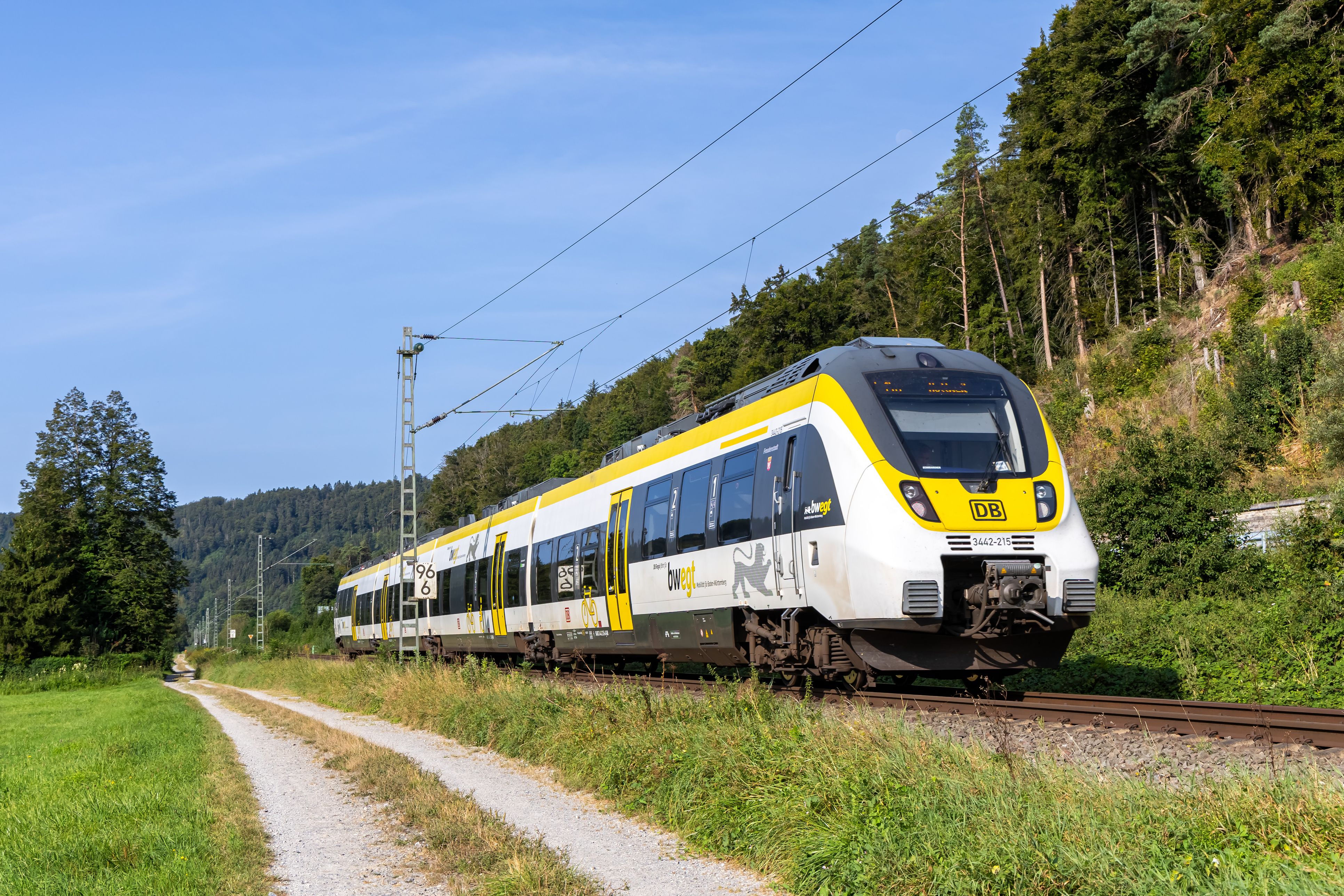 Ein Regionalexpress der Deutschen Bahn erfasste die Frau, sie konnte ihrem Kind noch das Leben retten.