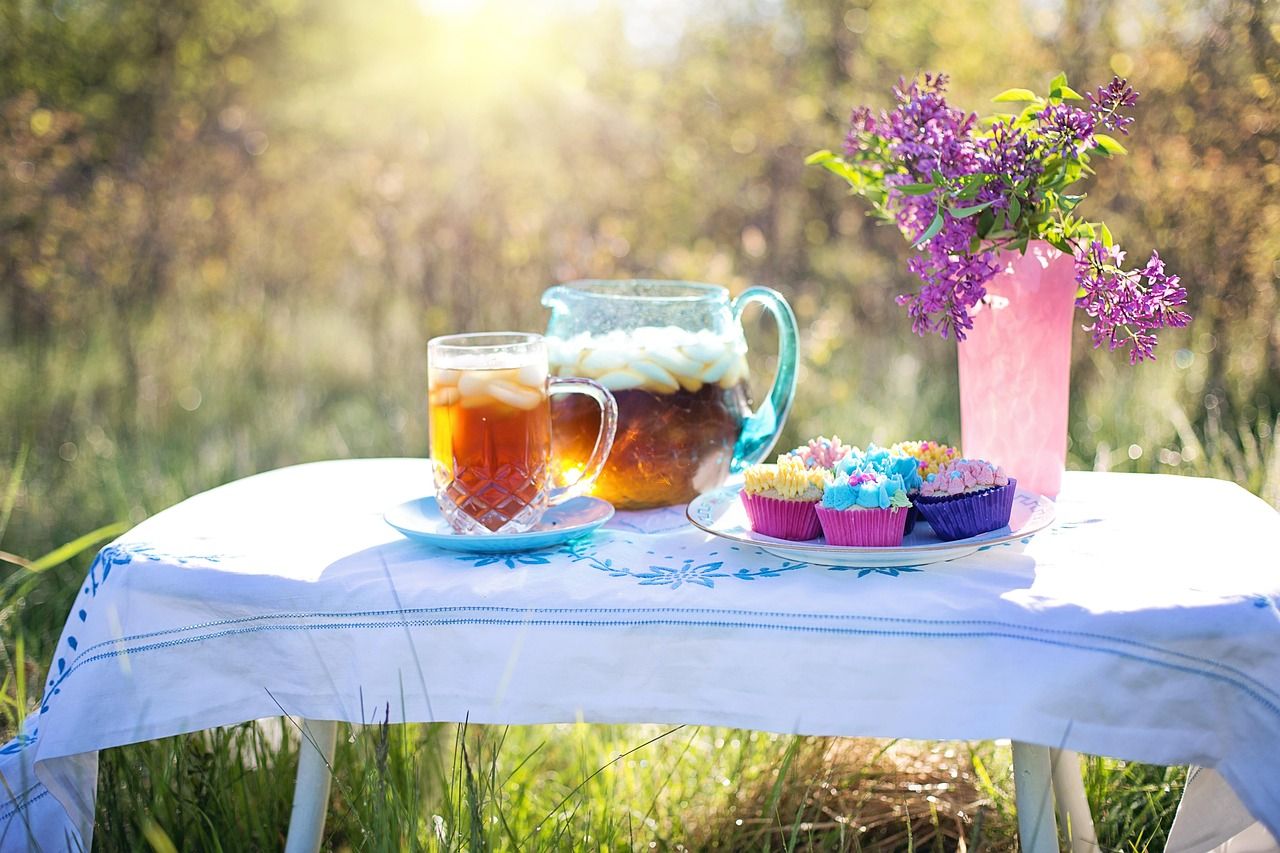 Erfrischendes Sommergetränk Eistee