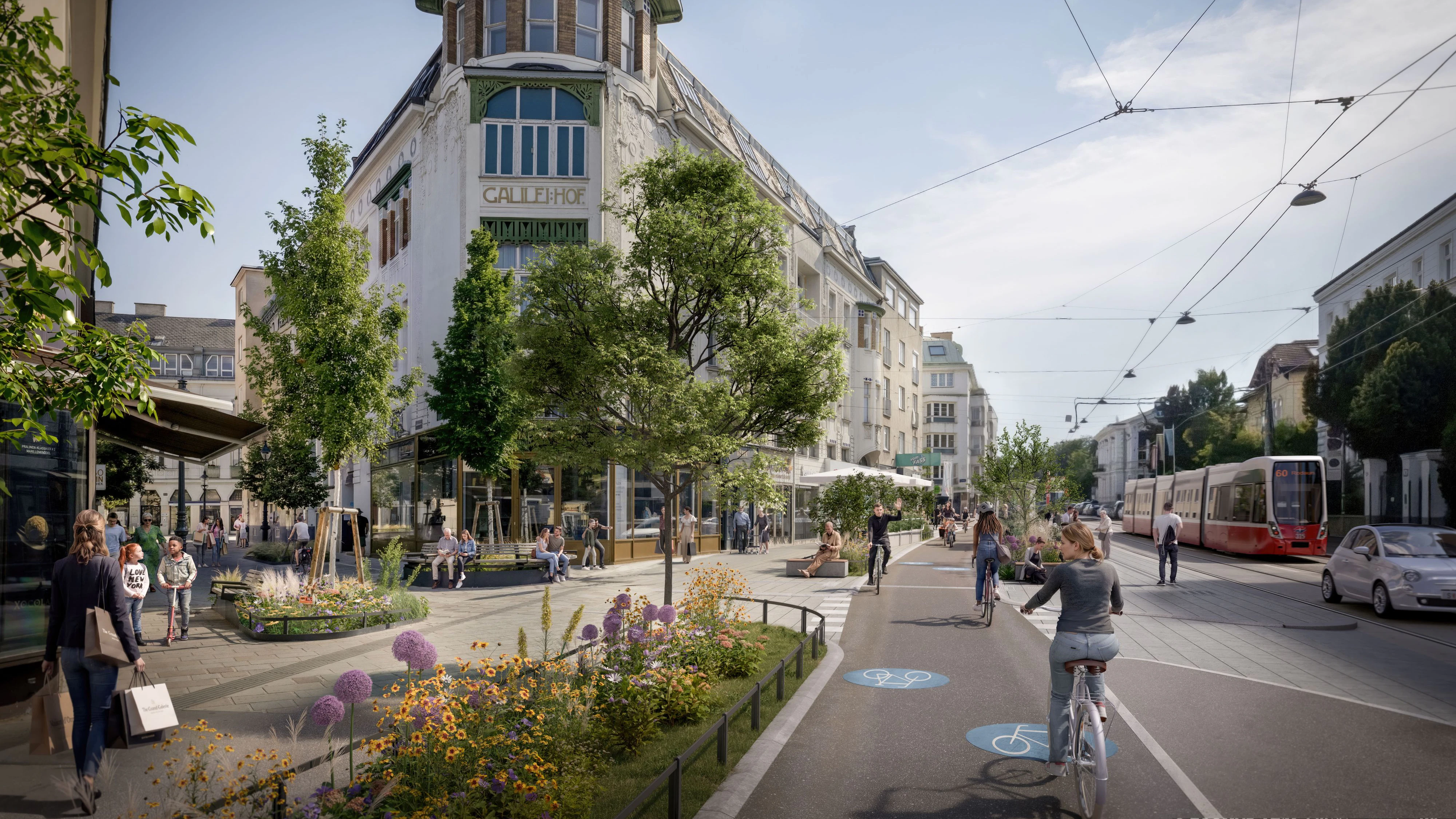 Für den Zwei-Richtungs-Radweg entfällt stadteinwärts die Parkspur.