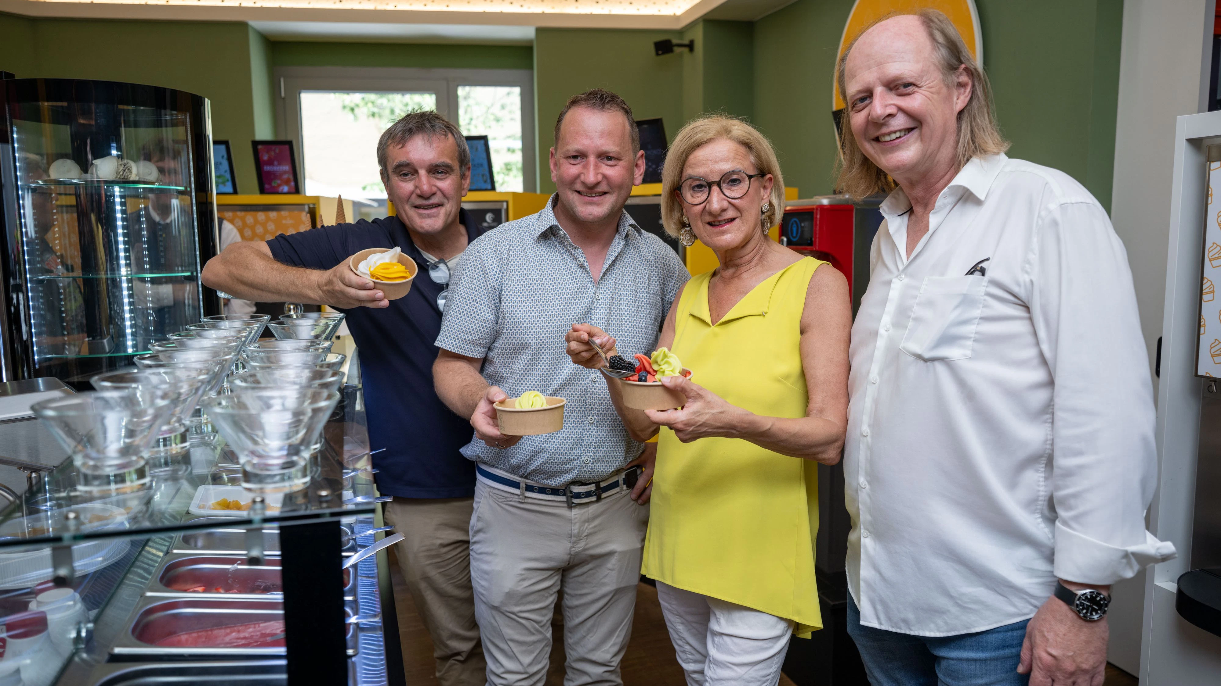 Vizebgm Erik Hofreiter, Bgm Harald Riemer, Landeshauptfrau Johanna Mikl-Leitner, Walter Brandhofer