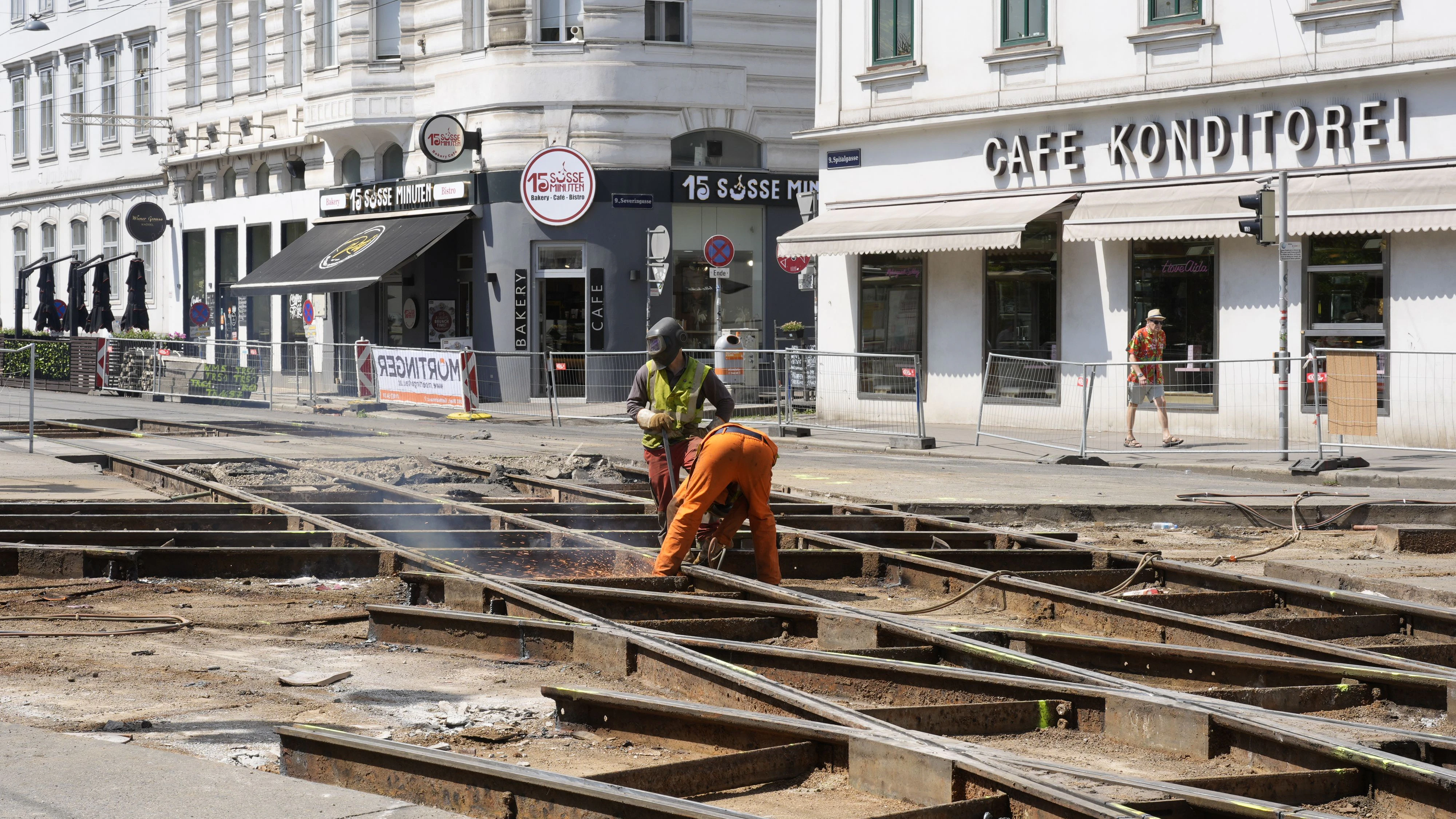 Baustelle auf der Währinger Straße