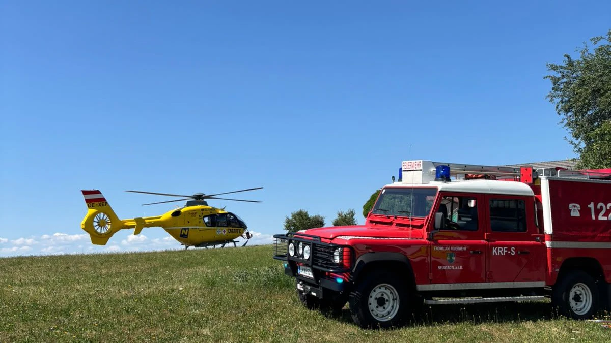 Der Kutscher wurde mit einem Christophorus-Hubschrauber abtransportiert.