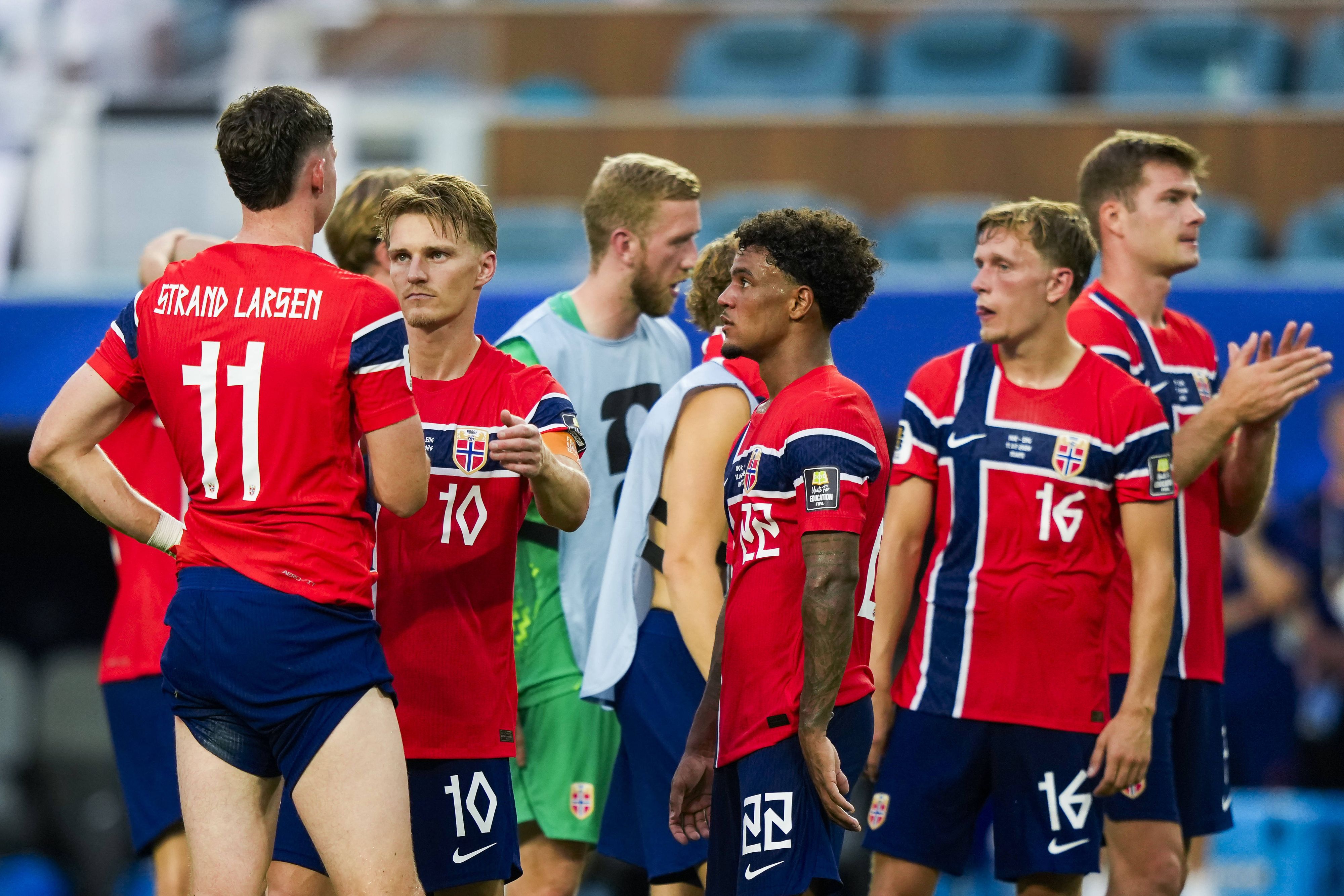 Die Mannschaft von Norwegen nach dem verlorenen Viertelfinale.