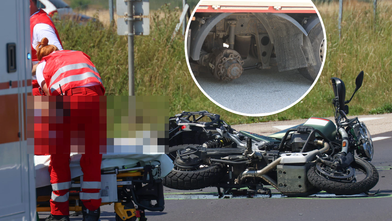 Heute.at - Reifen löst sich und kracht voll in Motorradfahrer