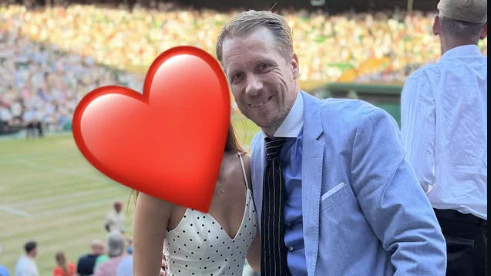 Oliver Pocher mit seiner Tochter in Wimbledon.