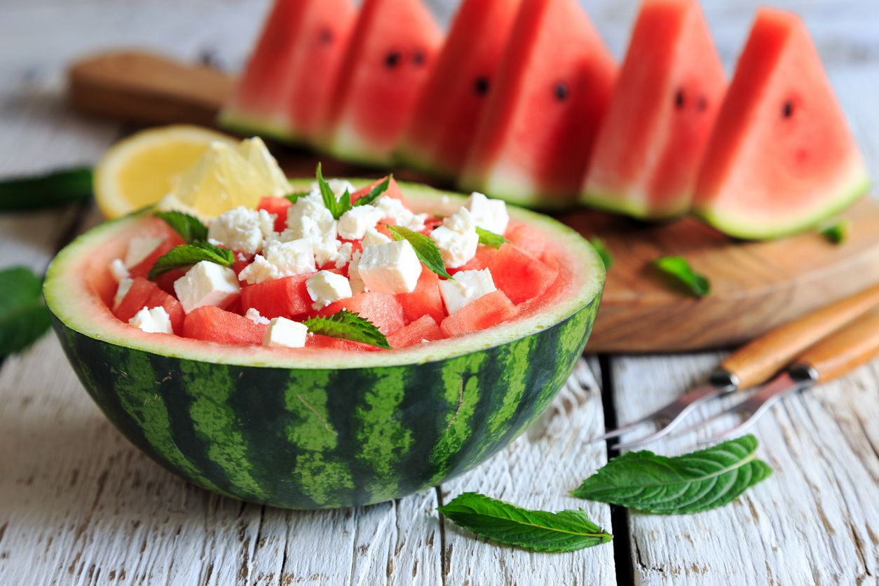 Feta und Wassermelone sind die perfekte Kombination!
