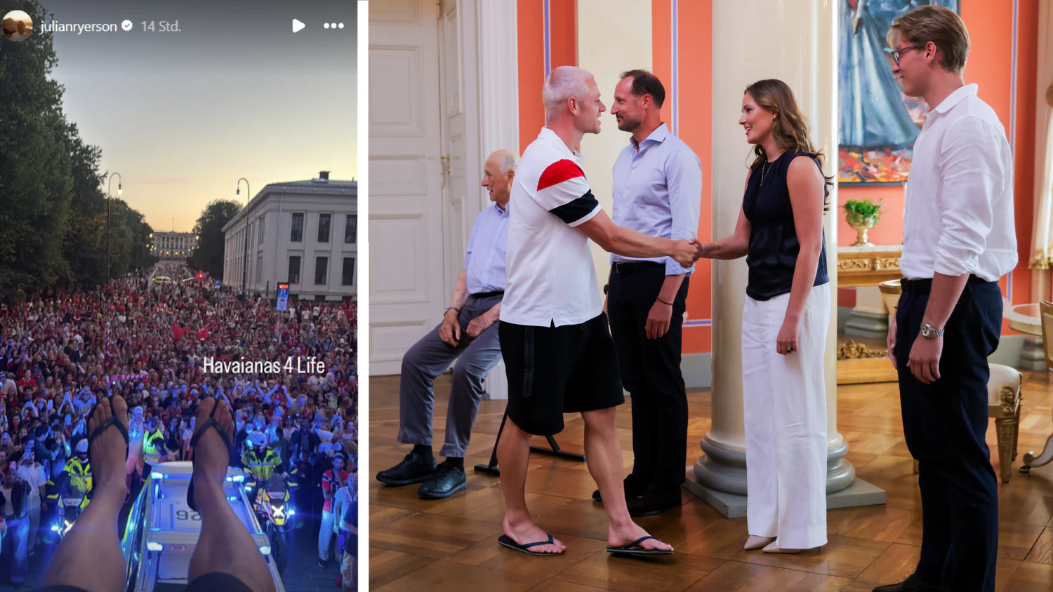 Heute.at - Mit Flipflops beim König! Fußballer sorgt für Lacher