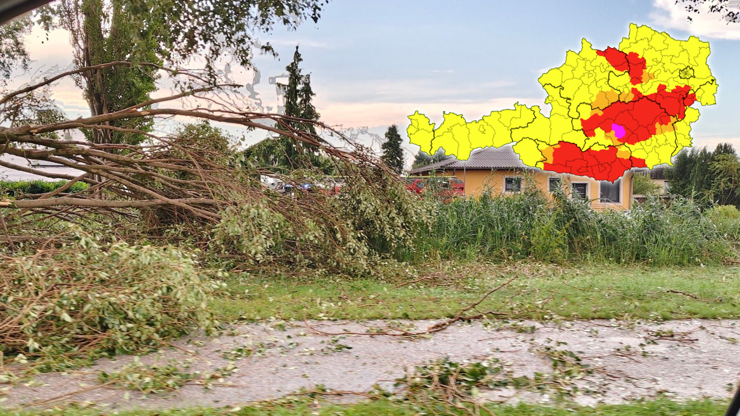 Heute.at - Schweres Hagel-Unwetter zieht jetzt ins Wiener Becken