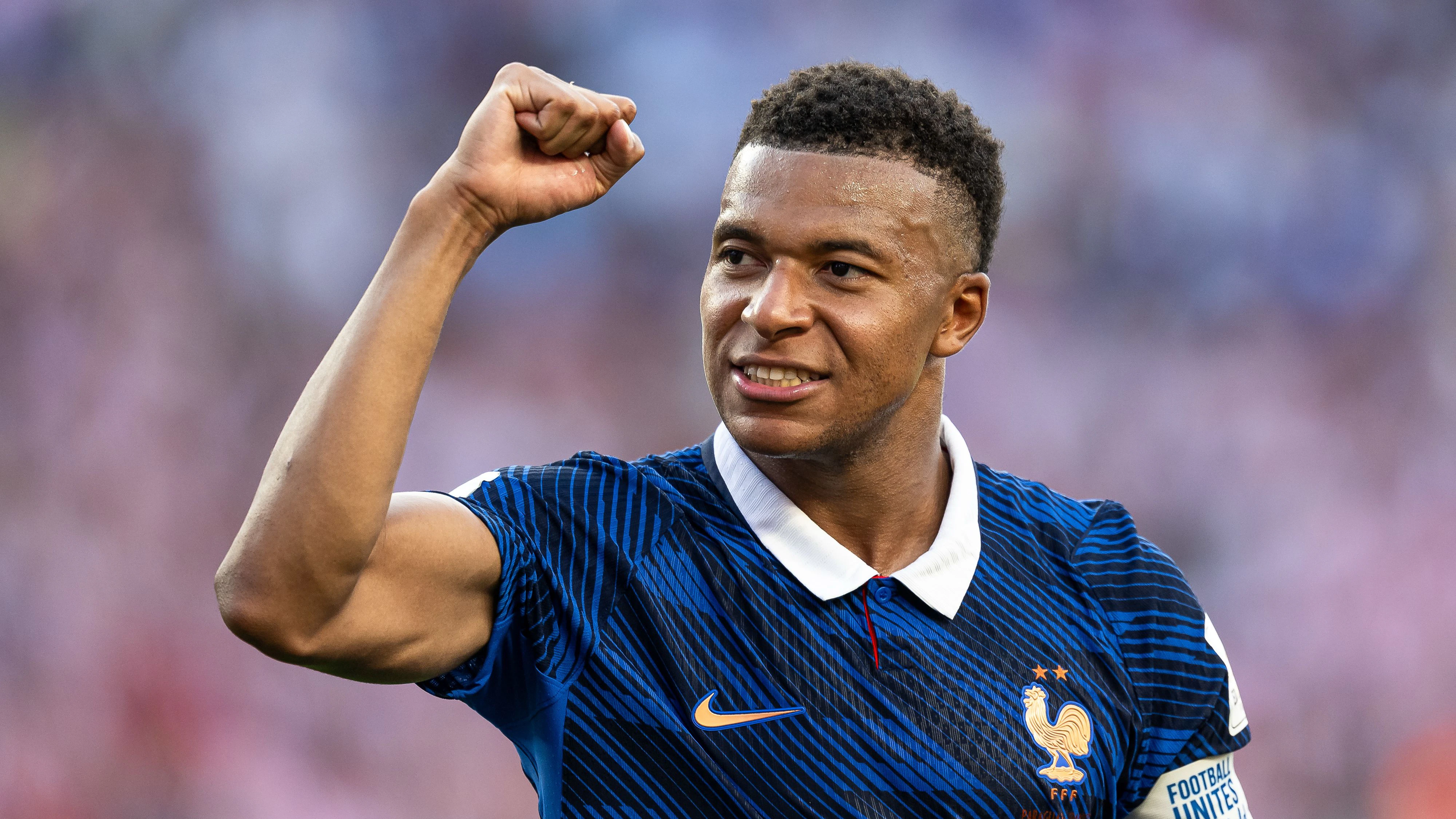 PHILADELPHIA,PENNSYLVANIA,USA,04.JUL.26 - SOCCER - FIFA World Cup 2026, round of 16, Paraguay vs France. Image shows the rejoicing of Kylian Mbappe (FRA). Photo: GEPA pictures/ Bildbyran/ Jon Olav Nesvold - ATTENTION - COPYRIGHT FOR AUSTRIAN CLIENTS ONLY