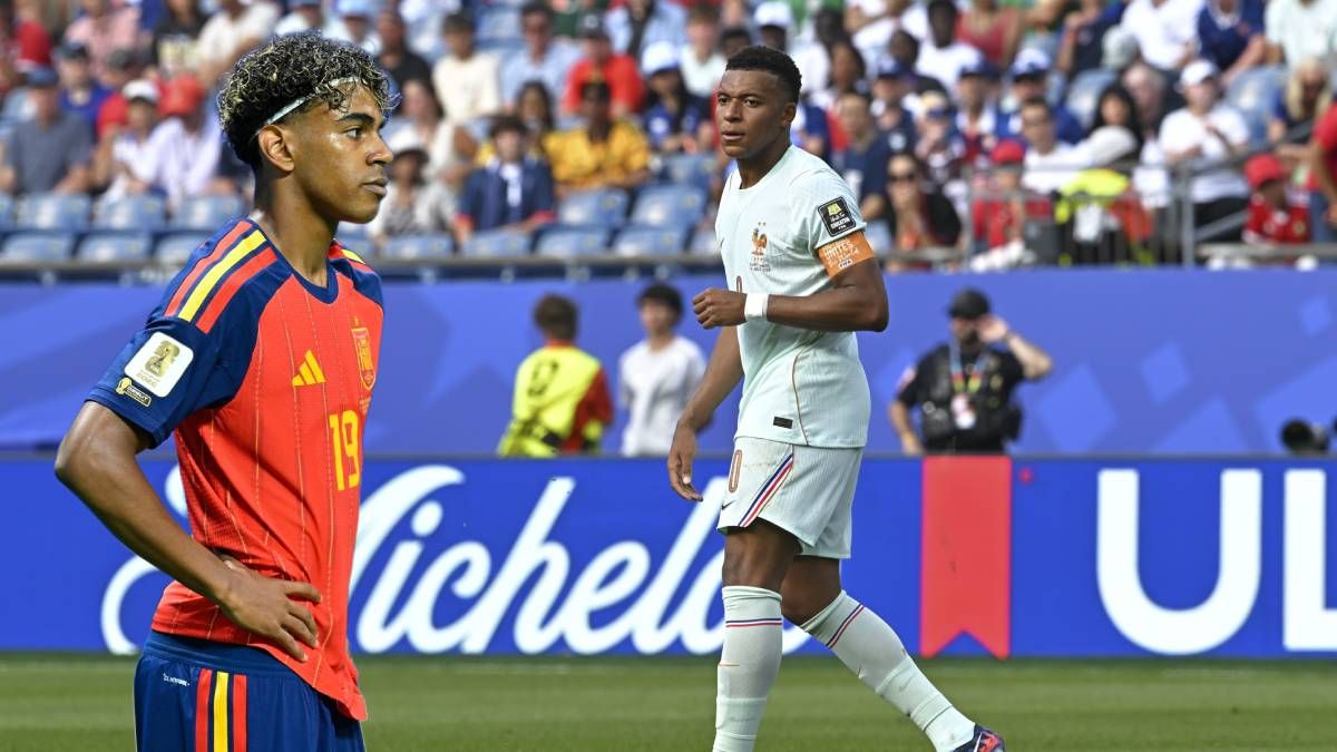 Lamine Yamal und Kylian Mbappe.